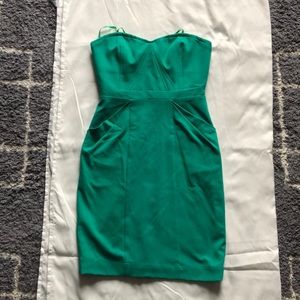 BCBG emerald green cocktail dress